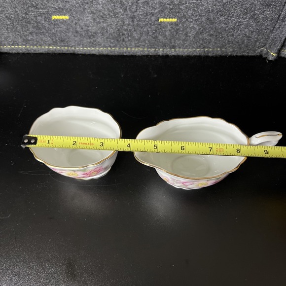 Schumann Arzberg Germany Wild Rose Pedestal Small Creamer and Open Sugar‎ - Picture 7 of 9